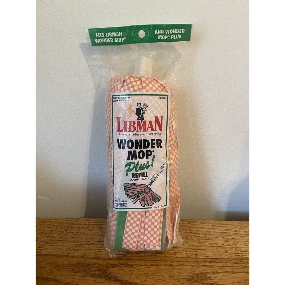 Libman Wonder Mop Plus Green Dot Refill #03003 Fits Wonder Mop 2002 New USA